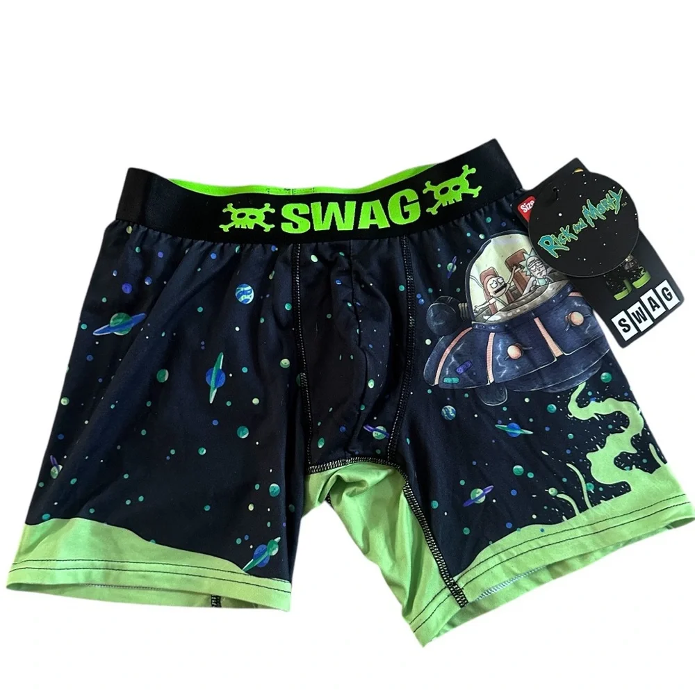 NWT Rick & Morty Adult‎ Swim Underwear Boxer Briefs Small 28/30